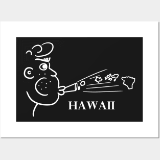 A funny map of Hawaii Posters and Art